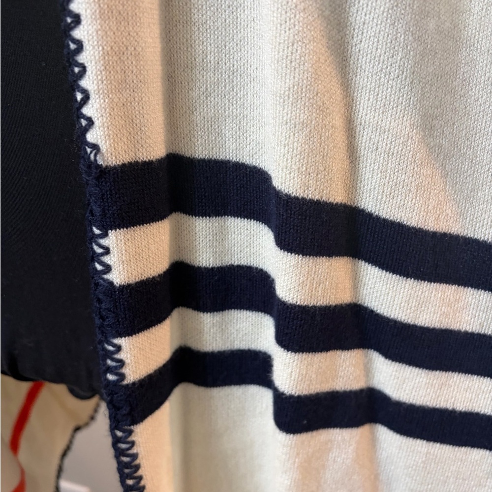 Marine Layer Wrap Poncho Kimono Cardigan Cream Stripes Desert Cabin Western OS - Picture 7 of 7
